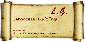 Lakomcsik György névjegykártya